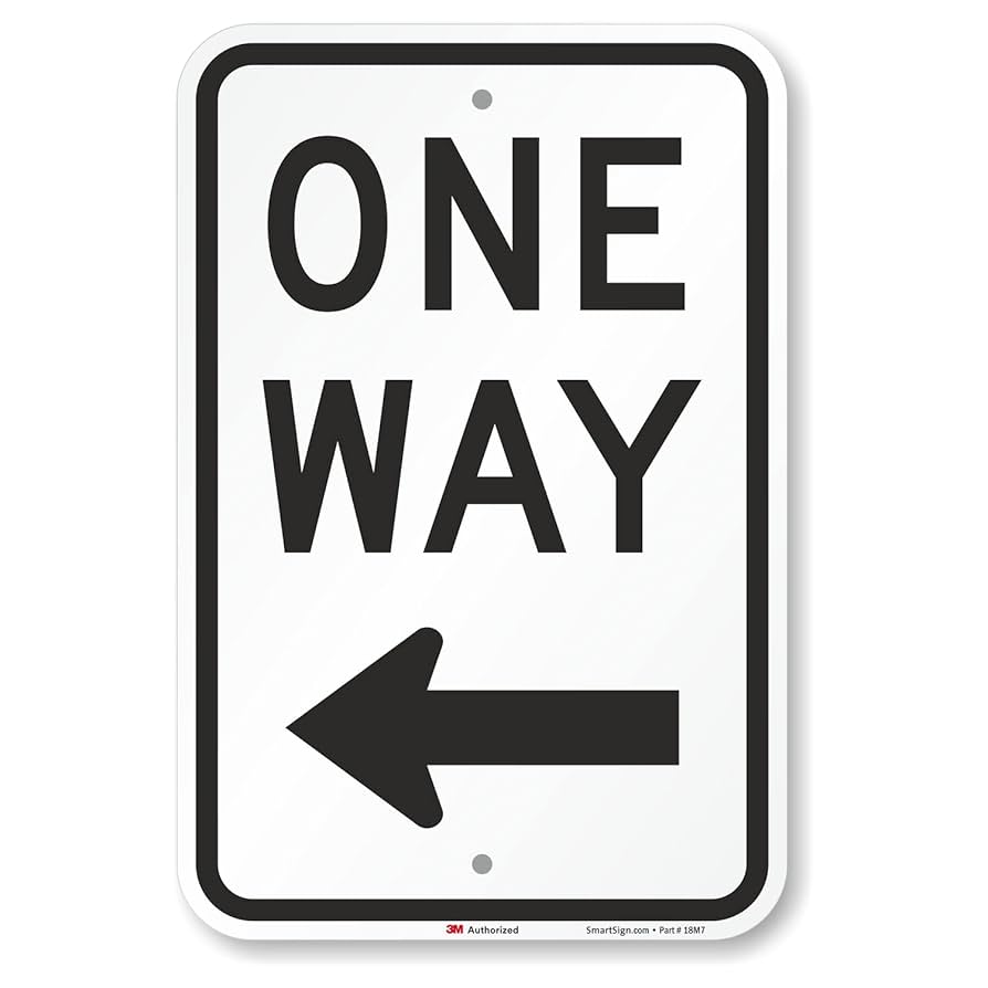 Amazon.co.jp: SmartSign ワンウェイサイン 左矢印付き 18x12 3M